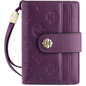 Small Wallet with Zipper Coin Pocket Purple